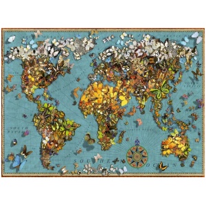 Ravensburger Puzzle 15043 - Antike Schmetterling-Weltkarte - 500 Teile Puzzle für Erwachsene und Kinder ab 10 Jahren, Ravensburger Puzzle 15043 - Antike Schmetterling-Weltkarte - 500 Teile Puzzle für Erwachsene und Kinder ab 10 Jahren,