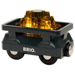 Ravensburger 63389600 BRIO Goldwaggon mit Licht RW Rolling Stock