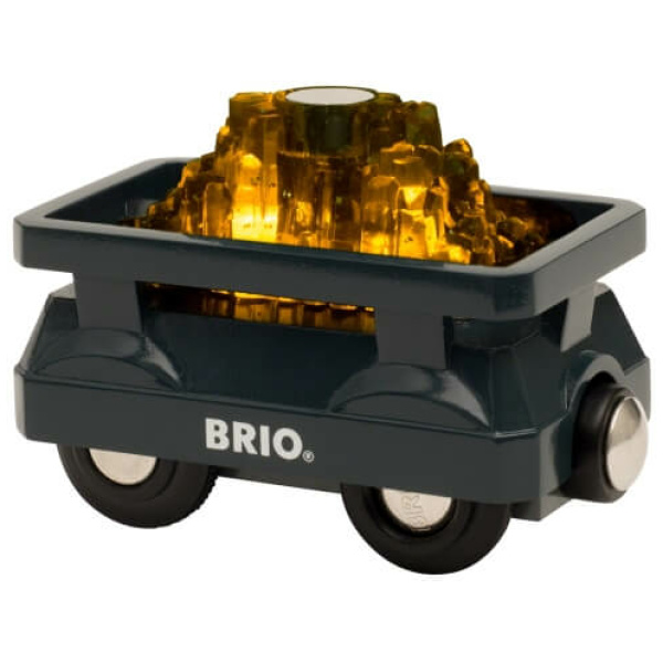 Ravensburger 63389600 BRIO Goldwaggon mit Licht RW Rolling Stock