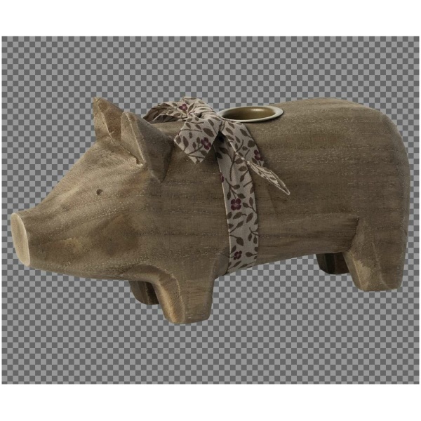 Maileg Kerzenhalter, Mittleres Schwein - Natur
