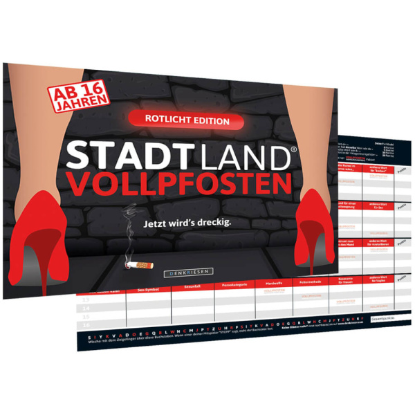 STADT LAND VOLLPFOSTEN - ROTLICHT EDITION (DinA4-Format)
