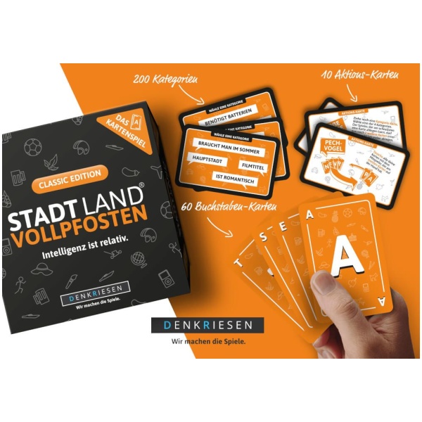 STADT LAND VOLLPFOSTEN: Das Kartenspiel – Classic Edition