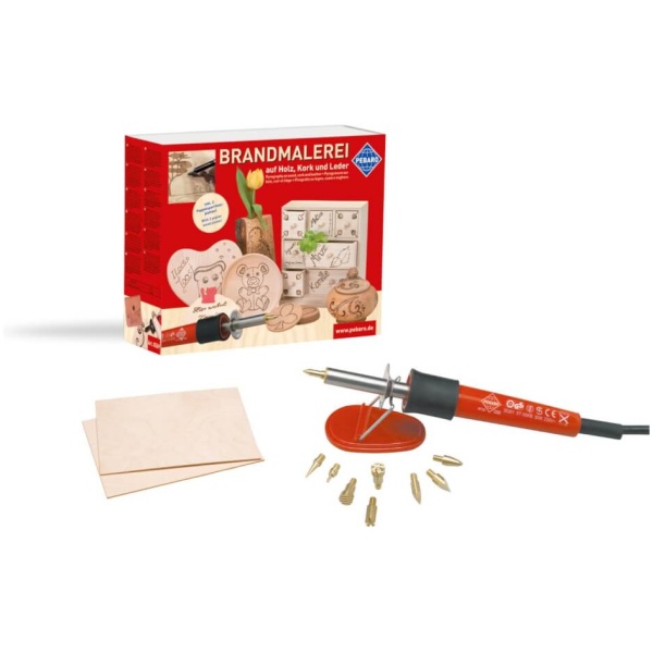 PEBARO Bastelset Brandmalerei Brandmal-Geschenk-Set inkl. Holz