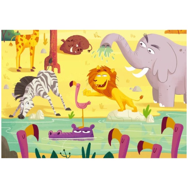 Ravensburger Kinderpuzzle Puzzle&Play 05594 - Safari-Zeit - 2x24 Teile Puzzle für Kinder ab 4 Jahren