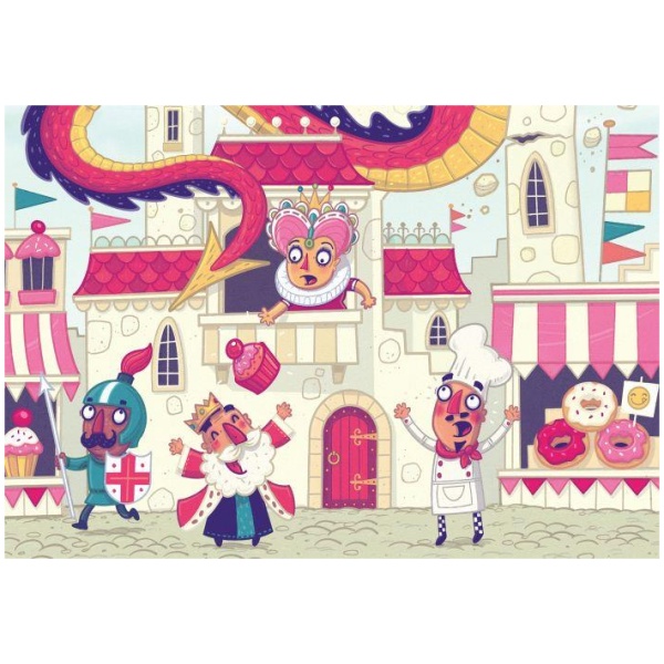 Ravensburger Kinderpuzzle Puzzle&Play 05595 - Königreich der Donuts - 2x24 Teile Puzzle für Kinder ab 4 Jahren