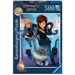 Ravensburger Puzzle 17146 - Auf der Suche nach Königin Quinn - 500 Teile Mitternachtskatzen Puzzle für Erwachsene und Ravensburger Puzzle 17146 - Auf der Suche nach Königin Quinn - 500 Teile Mitternachtskatzen Puzzle für Erwachsene und
