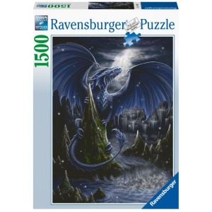 Ravensburger Puzzle 17105 - Der Schwarzblaue Drache - 1500 Teile Puzzle für Erwachsene und Kinder ab 14 Jahren - Fanta
