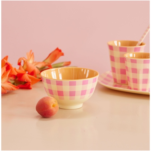 Rice Kleine Schüssel - Pink - Check It Out Print