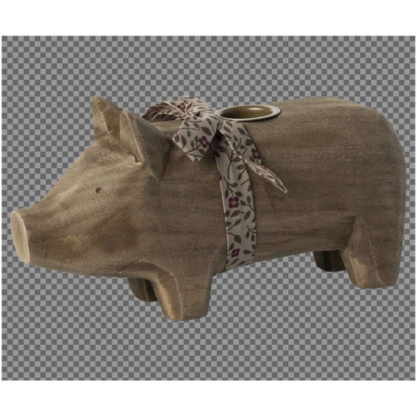 Maileg Kerzenhalter, Mittleres Schwein - Natur