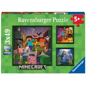 Ravensburger 5621 Puzzle Minecraft Biomes 3 X 49 Teile Ravensburger 5621 Puzzle Minecraft Biomes 3 X 49 Teile