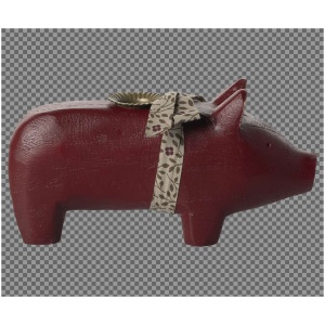 Maileg Kerzenhalter, Medium Schwein - Rot