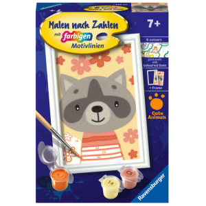 CreArt, Malen nach Zahlen Kinder - Lieber Waschbär CreArt, Malen nach Zahlen Kinder - Lieber Waschbär