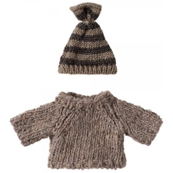 Maileg Strickpullover und Mütze, Großer Bruder Maus