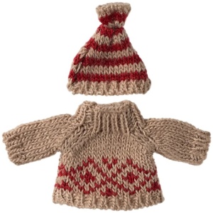 Maileg Strickpullover und Mütze, Mama Maus