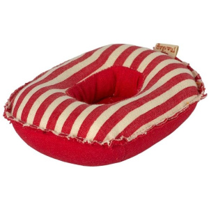 Maileg Rubber boat, Small mouse - Red stripe