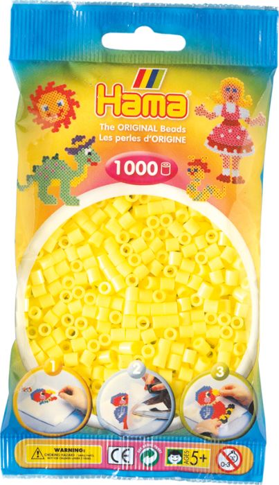 Hama® Bügelperlen Midi - Pastell Gelb 1000 Perlen Hama® Bügelperlen Midi - Pastell Gelb 1000 Perlen