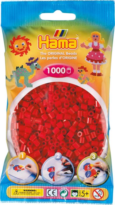 Hama® Bügelperlen Midi - Mittelrot 1000 Perlen Hama® Bügelperlen Midi - Mittelrot 1000 Perlen
