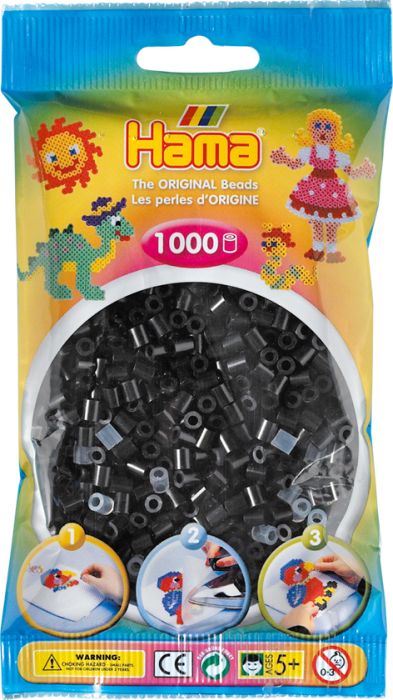 Hama® Bügelperlen Perlen, schwarz, 1.000 Stück Hama® Bügelperlen Perlen, schwarz, 1.000 Stück
