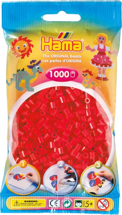 Hama® Bügelperlen Perlen, rot, 1.000 Stück Hama® Bügelperlen Perlen, rot, 1.000 Stück
