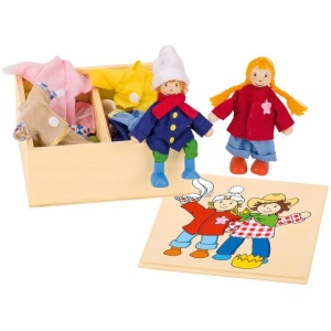 Biegepuppen Birte & Ben, Klamottenkiste Biegepuppen Birte & Ben, Klamottenkiste