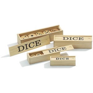 Philos Holzwürfel 25 mm, 5 Stück in der Holzkiste Philos Holzwürfel 25 mm, 5 Stück in der Holzkiste