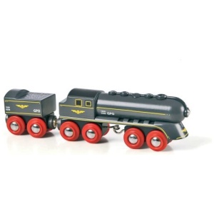 Ravensburger 63369700 Schwarzer Kugelblitz mit Kohlentender RW Rolling Stock Ravensburger 63369700 Schwarzer Kugelblitz mit Kohlentender RW Rolling Stock