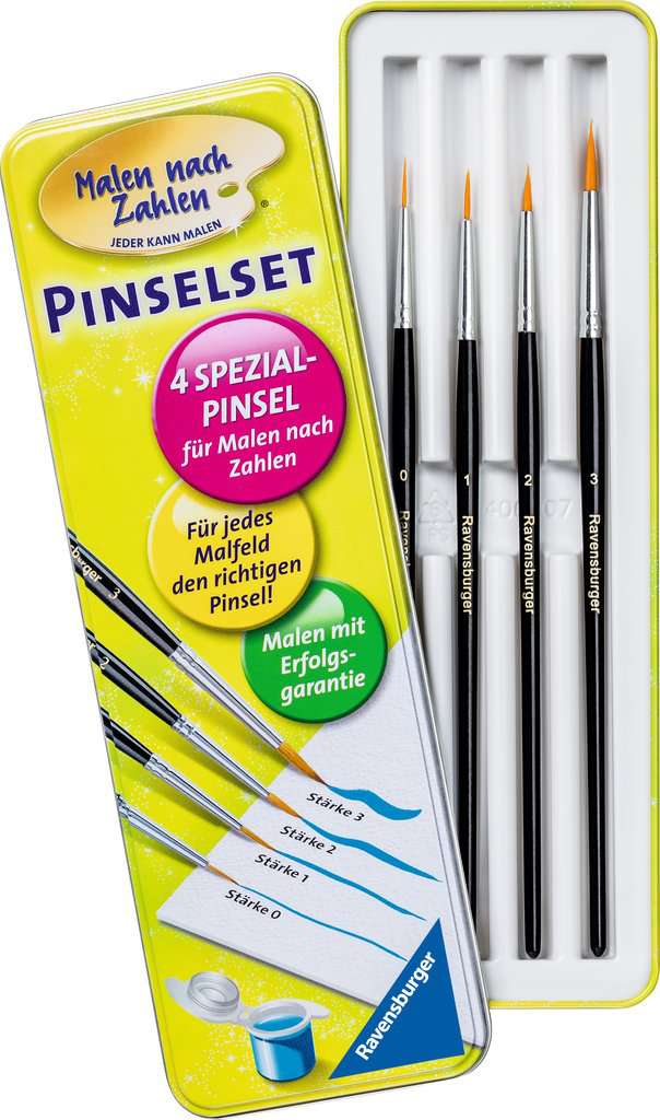 Ravensburger Malen nach Zahlen 29099 - Pinselset – Kinder ab 7 Jahren und Erwachsene Ravensburger Malen nach Zahlen 29099 - Pinselset – Kinder ab 7 Jahren und Erwachsene