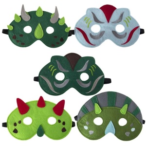 Global Affairs Filzmaske Dino 1 Stück, sortiert Global Affairs Filzmaske Dino 1 Stück, sortiert