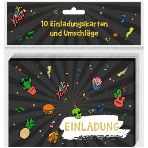 Einladungskarten Funny Patches 10 Exemplare mit Umschlägen Einladungskarten Funny Patches 10 Exemplare mit Umschlägen