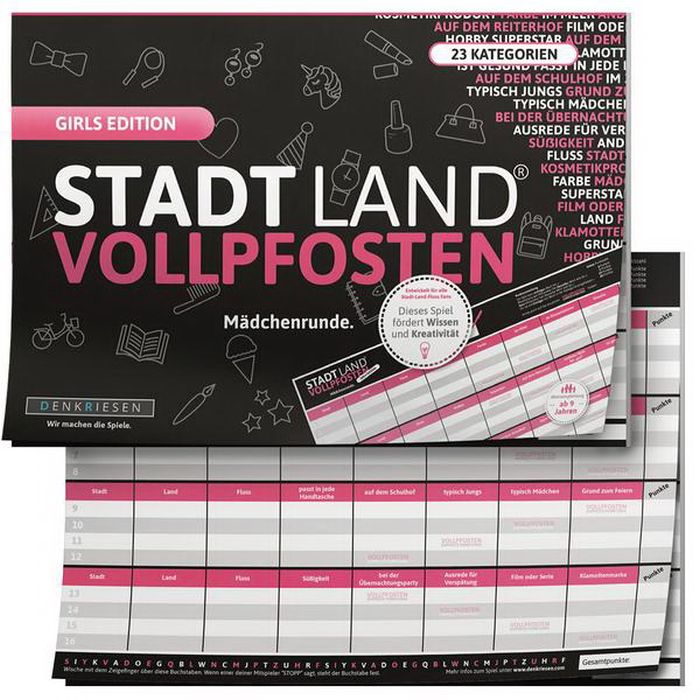 STADT LAND VOLLPFOSTEN® - GIRLS EDITION (DinA4-Format) STADT LAND VOLLPFOSTEN® - GIRLS EDITION (DinA4-Format)