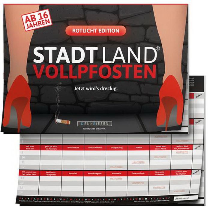 STADT LAND VOLLPFOSTEN - ROTLICHT EDITION (DinA4-Format) STADT LAND VOLLPFOSTEN - ROTLICHT EDITION (DinA4-Format)