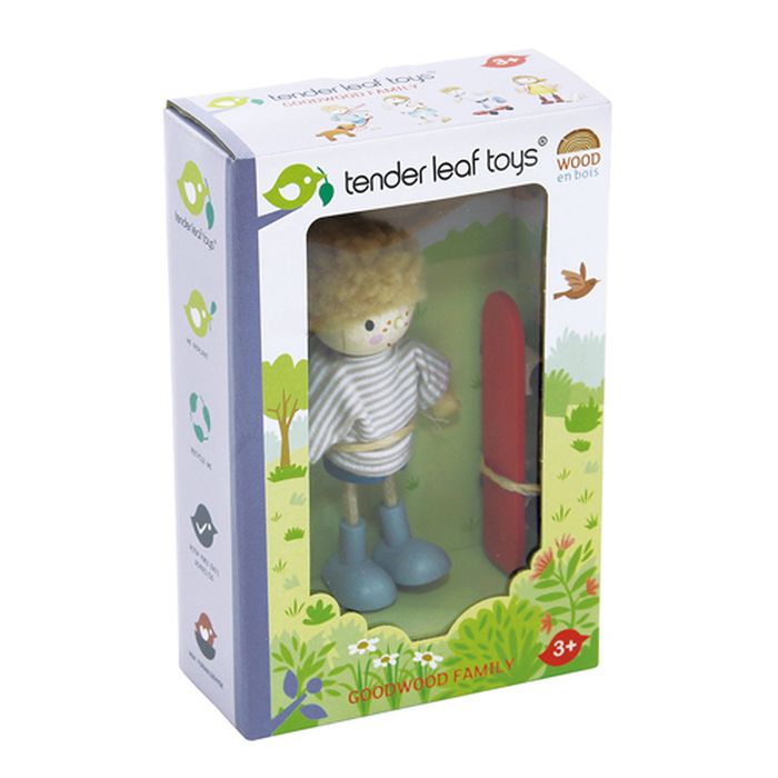 Tenderleaftoys - Edward & Skateboard für Puppenhaus Tenderleaftoys - Edward & Skateboard für Puppenhaus