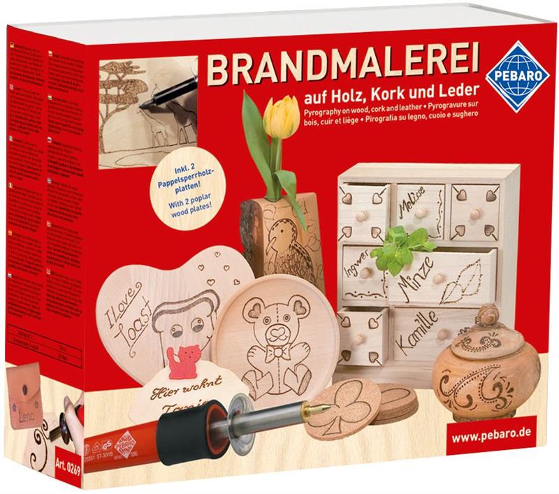 PEBARO Bastelset Brandmalerei Brandmal-Geschenk-Set inkl. Holz PEBARO Bastelset Brandmalerei Brandmal-Geschenk-Set inkl. Holz