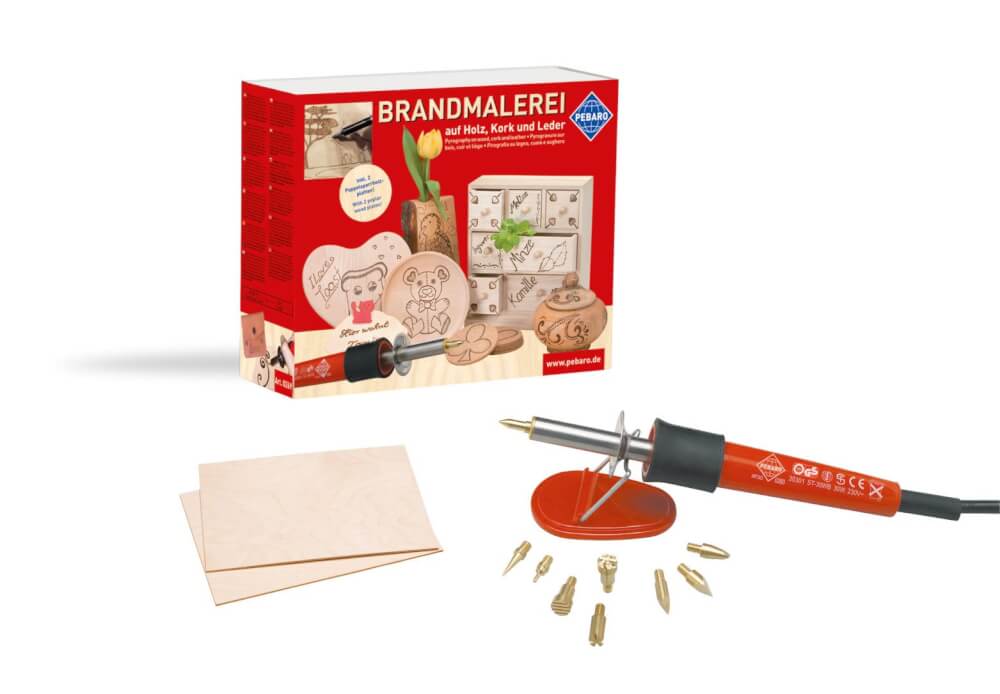 PEBARO Bastelset Brandmalerei Brandmal-Geschenk-Set inkl. Holz PEBARO Bastelset Brandmalerei Brandmal-Geschenk-Set inkl. Holz
