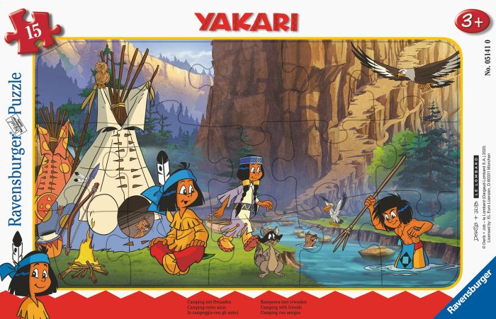 Ravensburger Kinderpuzzle - 05141 Camping mit Freunden - Rahmenpuzzle für Kinder ab 3 Jahren, Yakari-Puzzle mit 15 Tei Ravensburger Kinderpuzzle - 05141 Camping mit Freunden - Rahmenpuzzle für Kinder ab 3 Jahren, Yakari-Puzzle mit 15 Tei