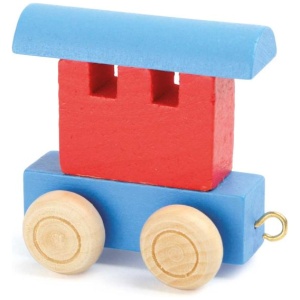 Buchstabenzug Waggon rot & blau Buchstabenzug Waggon rot & blau