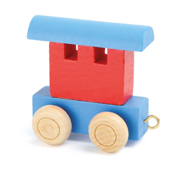 Buchstabenzug Waggon rot & blau Buchstabenzug Waggon rot & blau