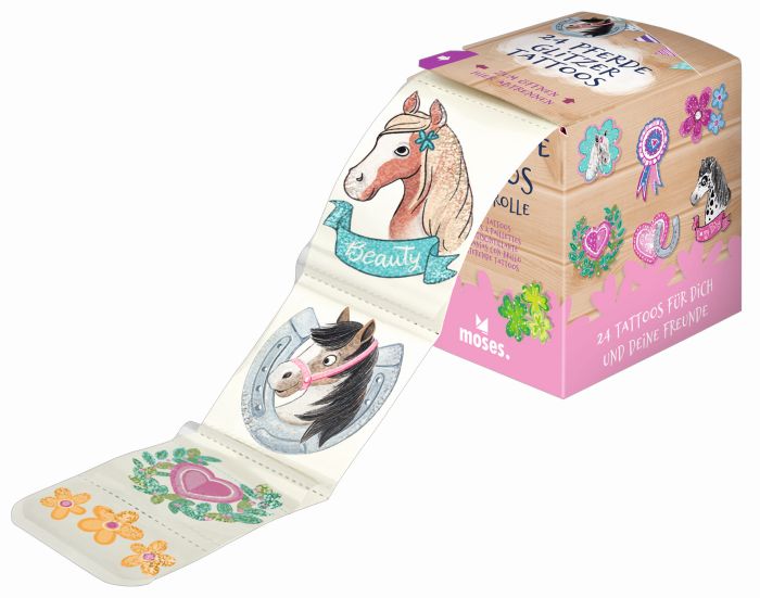 Glitzernde Pferde-Tattoos von der Rolle Glitzernde Pferde-Tattoos von der Rolle