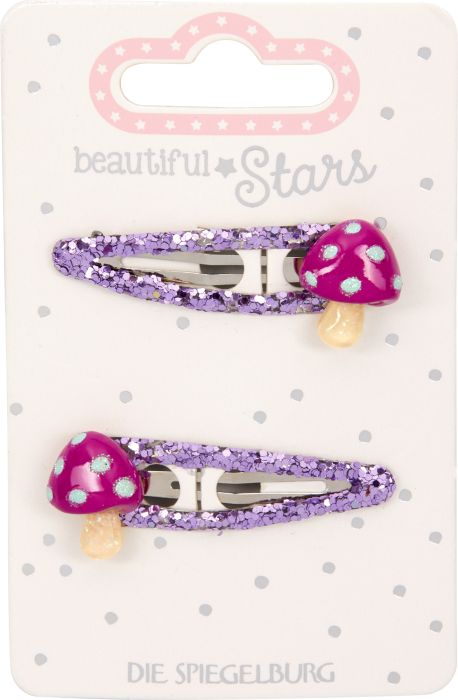 Haarclips Glückspilz no.2 - beautiful Stars, sort. Haarclips Glückspilz no.2 - beautiful Stars, sort.