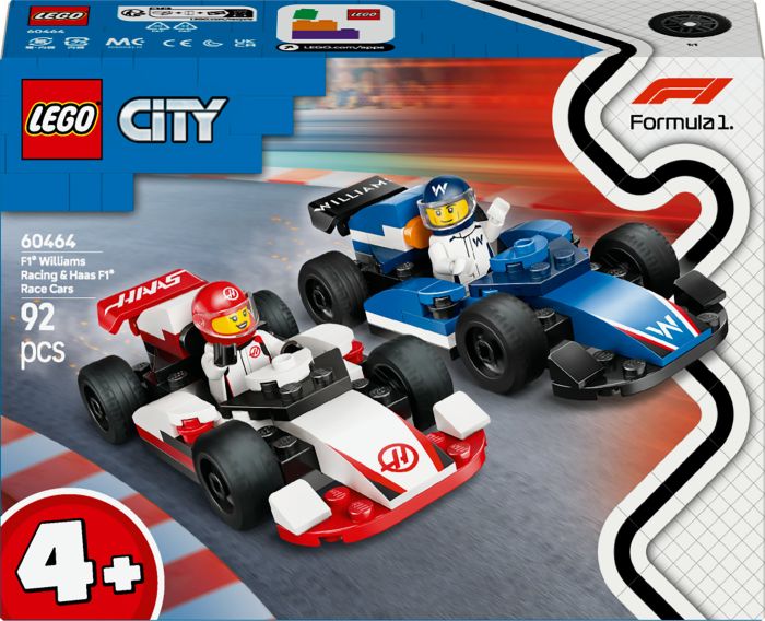 LEGO® City 60464 F1 Williams Racing und Haas F1 Rennautos LEGO® City 60464 F1 Williams Racing und Haas F1 Rennautos
