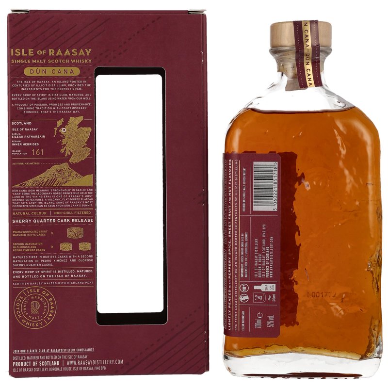 Isle of Raasay Single Malt Whisky - Dun Cana Sherry Quarter Cask (2nd Edition) Isle of Raasay Single Malt Whisky - Dun Cana Sherry Quarter Cask (2nd Edition)