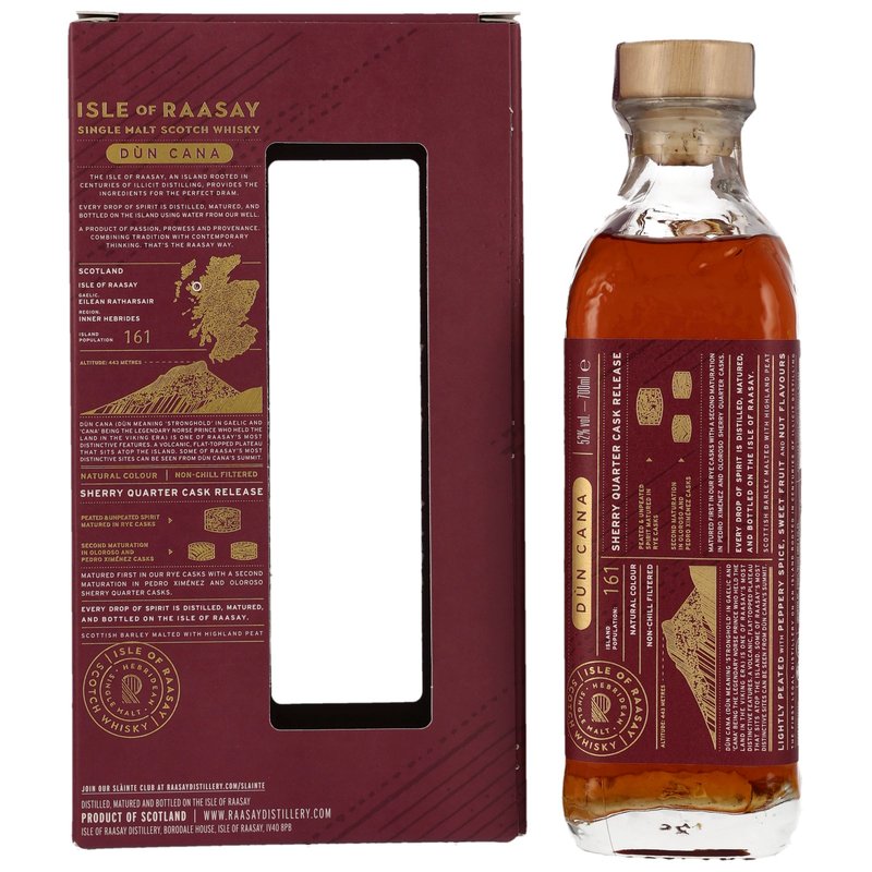 Isle of Raasay Single Malt Whisky - Dun Cana Sherry Quarter Cask (2nd Edition) Isle of Raasay Single Malt Whisky - Dun Cana Sherry Quarter Cask (2nd Edition)