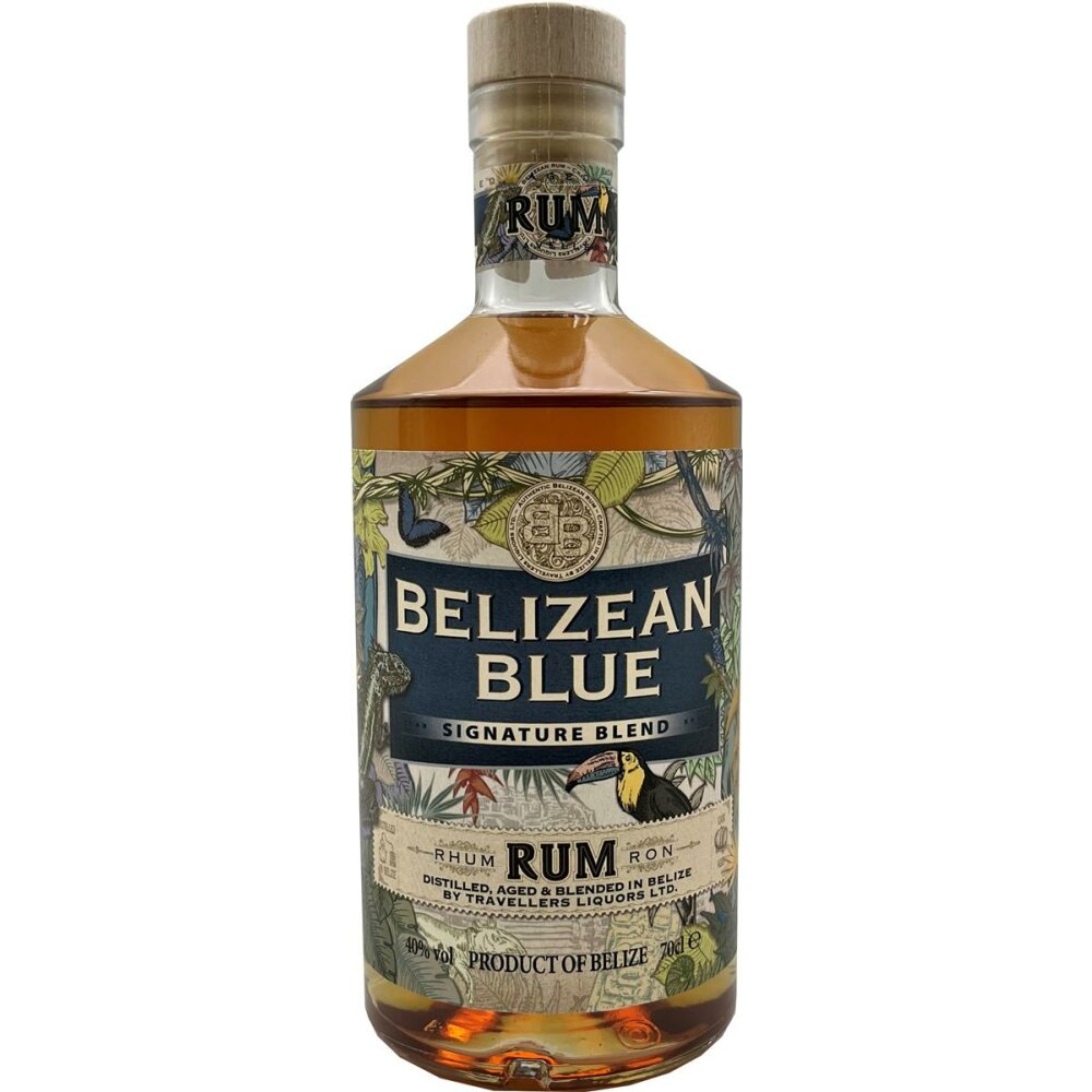 Belizean Blue Signature Blend Rum - Travellers Liquors (Fairtrade) Belizean Blue Signature Blend Rum - Travellers Liquors (Fairtrade)