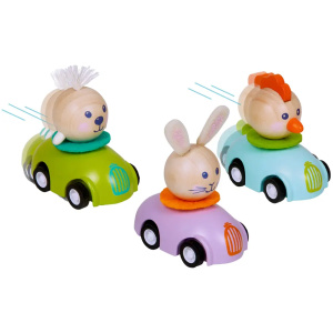 Rückzieh-Auto - Fröhliche Ostern (1 Stück) sortiert Rückzieh-Auto - Fröhliche Ostern (1 Stück) sortiert