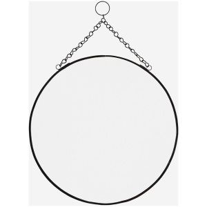 Madam Stoltz Spiegel rund 30 cm mit Kettenaufhängung