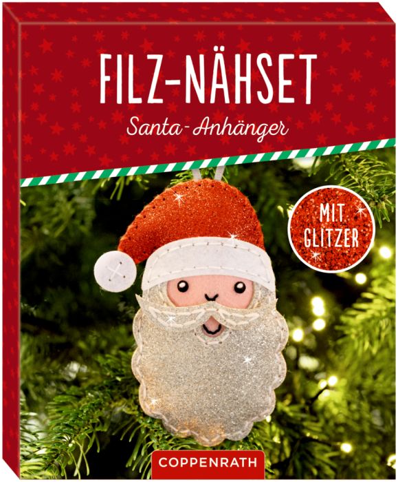 Filz-Nähsets: Weihnachts-Anhänger Santa/Rentier, sortiert (1 Stück) Filz-Nähsets: Weihnachts-Anhänger Santa/Rentier, sortiert (1 Stück)