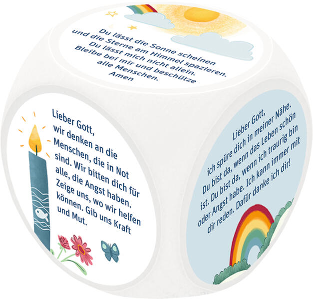 Gebetswürfel – Gib uns Frieden jeden Tag Gebetswürfel – Gib uns Frieden jeden Tag