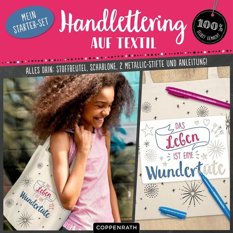 Handlettering auf Textil - Mein Starter-Set (100% s.g.) Handlettering auf Textil - Mein Starter-Set (100% s.g.)