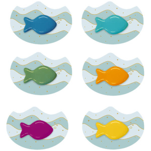 Kunstharzfische – Bunte Regenbogen-Fische Kunstharzfische – Bunte Regenbogen-Fische