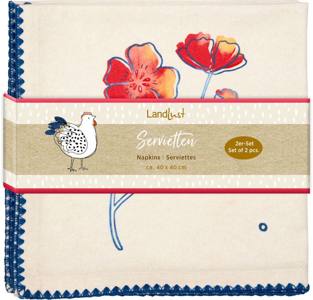 Stoff-Servietten Blume (2 St.) - LandLust Stoff-Servietten Blume (2 St.) - LandLust